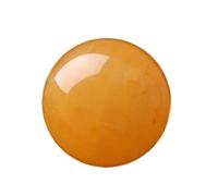 Iceland Spar Yellow Crystal Ball Ornaments Living Room Home Decoration Office Crafts Stone,4cm Gemstone Stone