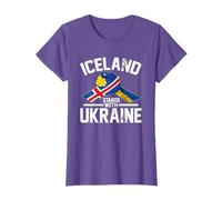 Iceland Stands With Ukraine Ukrainian Icelandic Flag Tees T-Shirt