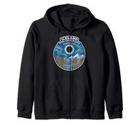 Iceland Total Solar Eclipse 2026 Aurora Borealis Chaser Zip Hoodie