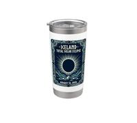 Iceland Total Solar Eclipse 2026 Aurora Borealis Viking Sky Stainless Steel Insulated Tumbler