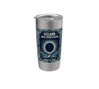 Iceland Total Solar Eclipse 2026 Aurora Borealis Viking Sky Stainless Steel Insulated Tumbler