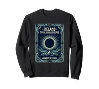 Iceland Total Solar Eclipse 2026 Aurora Borealis Viking Sky Sweatshirt