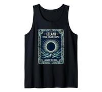 Iceland Total Solar Eclipse 2026 Aurora Borealis Viking Sky Tank Top