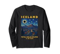 Iceland Total Solar Eclipse 2026 Long Sleeve T-Shirt