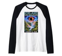 Iceland Total Solar Eclipse 2026, Totality Chaser Science Raglan Baseball Tee