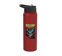 Iceland Totality Chaser Total Solar Eclipse 2026 Science Stainless Steel Insulated Water Bottle