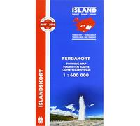 Iceland Touring Map for drivers and tourists 1 : 600 000. Ferdakort