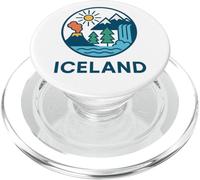 Iceland Travel Adventure mountain, Hiking, Nature, waterfall PopSockets PopGrip for MagSafe