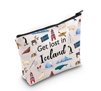 Iceland Travel Gift Get Lost in Iceland Cosmetic Bag for Iceland Traveler Gift Welcome to Iceland Gift (Iceland Bag)