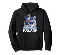 Iceland Viking Longship Nordic Icelandic Pride Frost Dragon Pullover Hoodie