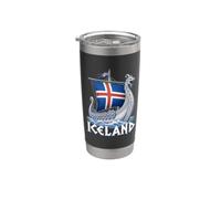 Iceland Viking Longship Nordic Icelandic Pride Frost Dragon Stainless Steel Insulated Tumbler