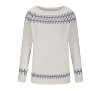 Icelandic Fair Isle Jumpers for Women UK, Loose Long Sleeve Knit Jacquard Pullover Sweater Vintage Fairisle Nordic Ladies Jumper Casual Crew Neck Christmas Stylish Retro Pattern Wool Knitwear