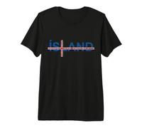 Icelandic Flag Scandinavian Cross Travel Iceland Premium T-Shirt