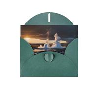 Icelandic geysers Dark Green Patterns greeting card 6x4 inches with envelope, covering birthdays, weddings and other occasions