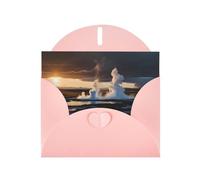 Icelandic geysers Pink Patterns greeting card 6x4 inches with envelope, covering birthdays, weddings and other occasions