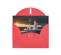 Icelandic geysers Red Patterns greeting card 6x4 inches with envelope, covering birthdays, weddings and other occasions