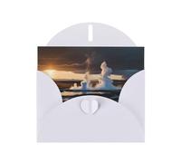 Icelandic geysers White Patterns greeting card 6x4 inches with envelope, covering birthdays, weddings and other occasions