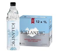 Icelandic Glacial Alkaline Water 1L - Pack of 12 - Premium Natural Spring Water - High pH Level - Convenient Bulk Multipack