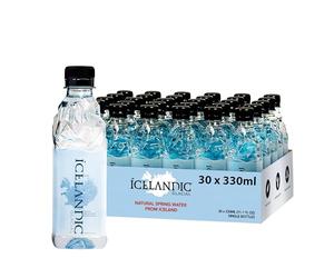 Icelandic Glacial Premium Still Water 330ml Recycled PET Bottles x 30 Per Pack - Alkaline/Low PH, Recycled Packaging, BPA Free, Carbon Neutral from Icelandic Spring. Low TDS and Mineral Content