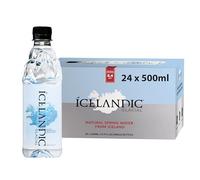 Icelandic Glacial Premium Still Water 500ml Recycled PET Bottles x 24 Per Pack - Alkaline/Low PH, Recycled Packaging, BPA Free, Carbon Neutral from Icelandic Spring. Low TDS and Mineral Content.
