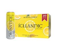 Icelandic Glacial Sparkling Water, Sicilian Lemon, 330 ml Cans, 10 Count