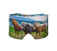 Icelandic Horses Animals, Full Eye Covers Light Blocking Eye Mask Sleep Eye and Ear Muffs