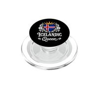 Icelandic Queen Iceland Flag Proud Icelandic Woman PopSockets PopGrip for MagSafe