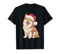 Icelandic Sheepdog Dog Xmas Santa Hat Pet Dog Lovers Funny T-Shirt