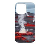 Icelandic Volcanic Plains Geothermal Steam Vent Landscape Case for iPhone 15 Pro Max