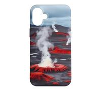 Icelandic Volcanic Plains Geothermal Steam Vent Landscape Case for iPhone 16 Plus