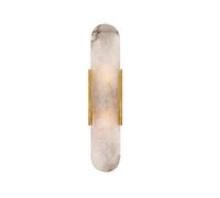ICEMOB Metal Sconce Marble Lampshade Wall Lamp, LED Headboard Lighting Modern Wall Light Fitting Night Lamps For Living Room Bedroom Bedside Hallway Decorative Warm White Wall Wash Lights