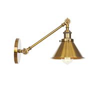 ICEMOB Vintage Metal Swing Arm Wall Sconce Hallway Stair Decoration Wall Lamps Up Down Shade E27 Adjustable Wall Lights Bedroom Study Reading Fixture Bronze