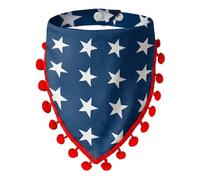 ICEMOOD 4th of July Dog Bandana, American Flag Star Pattern Holiday Triangle Scarf, Adjustable Snap Button Patriotic Neckwear for Giant Breeds 75lbs+