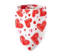 ICEMOOD Dog Bandanas for Valentines Day - Cute Love Phrases Design for Pet Romantic Heart Print Adjustable Snap Button Scarf for Large & Extra Large Breeds 75lbs+