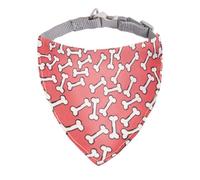 ICEMOOD Dog's Collar With Bandanas For Small Puppy, 9-14 lbs, Novelty Printed Pet Scarf, Pink Bone, Medium