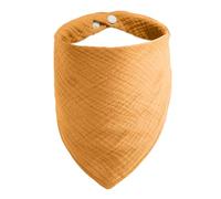 ICEMOOD Medium Dog Solid Color Scarf - Cotton Bandana with Adjustable Button Fastening, Mid Yellow, Large,31lbs - 75lbs
