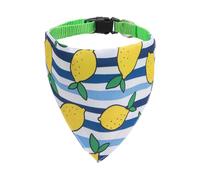 ICEMOOD Novelty Printed Dog Bandana Slip Over Collar for Small Pets, 9-14 lbs, Adjustable Cute Puppy Pet Scarf, Mango Stripe, Medium