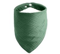 ICEMOOD Pet's Cotton Bandanas With Adjustable Snap Button For Small Puppy Solid Color Dogs Scarf, Hunter Green, Medium, 5lbs - 30lbs