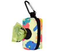 ICEMOOD Soft Poo Bag Holder With Easy Dispensing Hole and Cute Printed for Pet Leashes - Stylish Fashion Print Dog Waste Poop Bag Carrier, Geometry, Medium