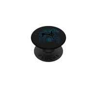 Iceni Celtic Horse Cyan Art PopSockets Adhesive PopGrip
