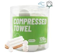 icepac Compressed Towels, Camping, Disposable Face Compressed Towels, Magic Towel, Compressed Towel for Travel, Camping,Hiking (8x9in) (White 120)