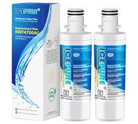 ICEPURE ADQ747935 Replacement for LG LT1000P MDJ64844601, Kenmore Elite 46 9980, ADQ74793501 LT1000PC LT1000 ADQ74793502, LMXS28626S, LMXC23796S, LFXS26973D Refrigerator Water Filter, 2PACK