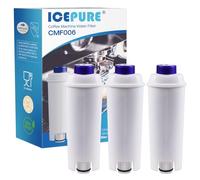 ICEPURE Coffee Machines Water Filter Compatible with De'Longhi DLSC002, SER3017 & 5513292811,De Longhi,ECAM, Esam, ETAM, BCO, EC-Series,3 Pieces