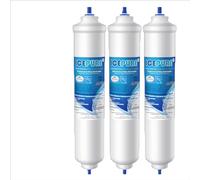 ICEPURE Refrigerator Water Filter Compatible with Samsung DA29-10105J, DA29-10105J HAFEX/EXP, DA99-02131B, WSF-100, EF9603, HAIER LG Inline Refrigerator, 3 Pieces