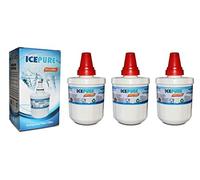 IcePure RWF1100A Fridge Water Filter Compatible with Samsung AquaPure Plus DA29-00003G HAFIN2/EXP Refrigerator Water Filter (3 Pack)