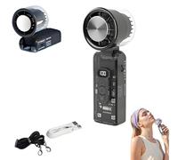 IceRush Turbo - Handheld Fan with Instant Cooling Plate & LED Light, 13000 Rpm High Speed Motor, 5°C Icy Cooling, High Speed Folding Refrigeration Fan(Black)