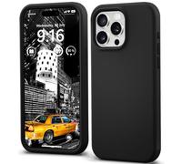 IceSword Compatible with iPhone 15 Pro Case Black, Liquid Silicone Case Phone Cover Slim Protective, Soft Anti-Scratch Pure Black Cool Fun Men Women [Shockproof] 6.1 inch 15Pro- Black
