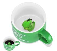 Iceten 3D Animal Dinosaur Coffee Cup, 12oz Ceramic Coffee Mug, Cute Mug for Tea Juice Milk Chocolate Cappuccino, Cool Gifts for Birthday Valentines Mothers Day Easter Christmas