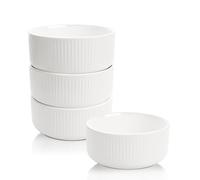 Iceten 4.8-inch Cereal Bowl, 4pcs Ceramic Salad Bowls, 12 oz Pasta Bowls, Serving Bowl for Noodle, Fruit, Dessert, Cereal, Soup (White)
