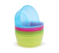 Iceten 8 PCS Plastic Bowls,Reusable Bowls Sets, Melamine-Free, Unbreakable Mixing Bowl, Colorful Bowls Set,Picnic and Party Tableware for Boys and Girls